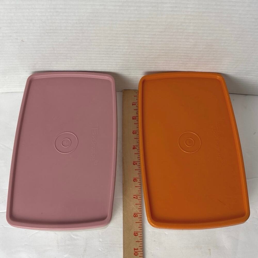 Vintage Tupperware Pac N Store Rectangle Sheer Container 713-14 713 Lot of 2 - Picture 3 of 6